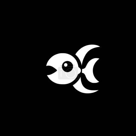 Clownfish - minimalistisches und flaches Logo - Vektorillustration