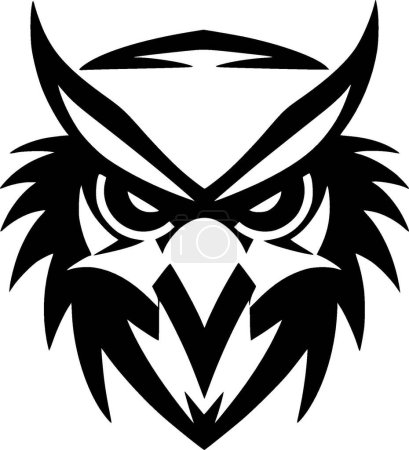 Illustration for Falcon - minimalist and flat logo - vector illustration - Royalty Free Image