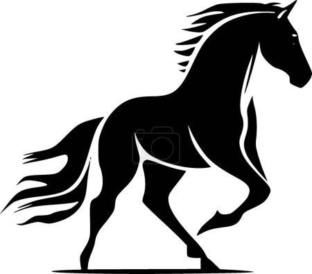 Horse - minimalist and simple silhouette - vector illustration