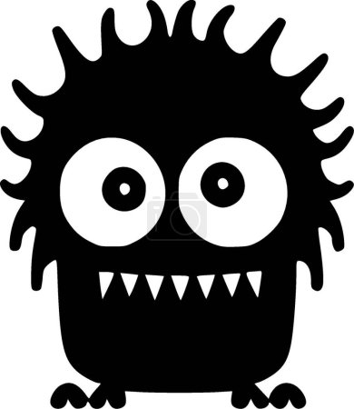 Monster - minimalist and simple silhouette - vector illustration