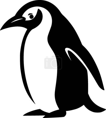 Pinguin - minimalistische und einfache Silhouette - Vektorillustration