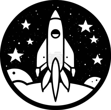 Rocket - logo vectoriel de haute qualité - illustration vectorielle idéale pour t-shirt graphique
