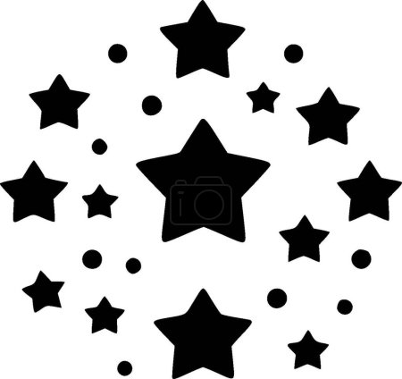 Stars - minimalist and simple silhouette - vector illustration