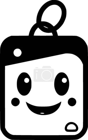Tags - black and white isolated icon - vector illustration