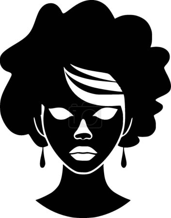 Black woman - high quality vector logo - vector illustration ideal for t-shirt graphic