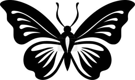Mariposas - silueta minimalista y simple - ilustración vectorial