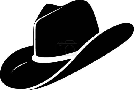 Sombrero vaquero - logo minimalista y plano - ilustración vectorial