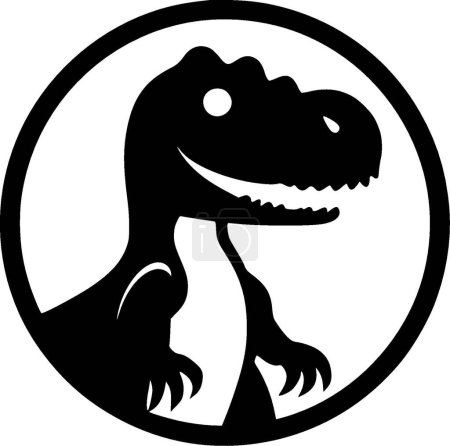 Dinosaur - minimalist and flat logo - vector illustration