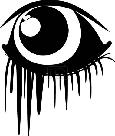 Eyes - black and white vector illustration