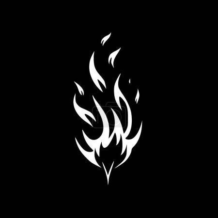 Fire - minimalist and simple silhouette - vector illustration