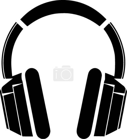 Kopfhörer - minimalistisches und flaches Logo - Vektorillustration