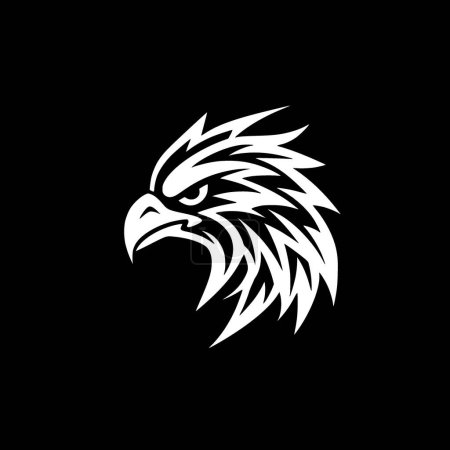 Hippogriff - black and white isolated icon - vector illustration