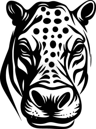 Hippopotamus - minimalist and simple silhouette - vector illustration