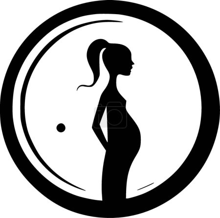 Embarazo - logotipo vectorial de alta calidad - ilustración vectorial ideal para el gráfico de la camiseta