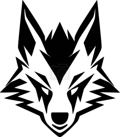 Raccoon - black and white isolated icon - vector illustration
