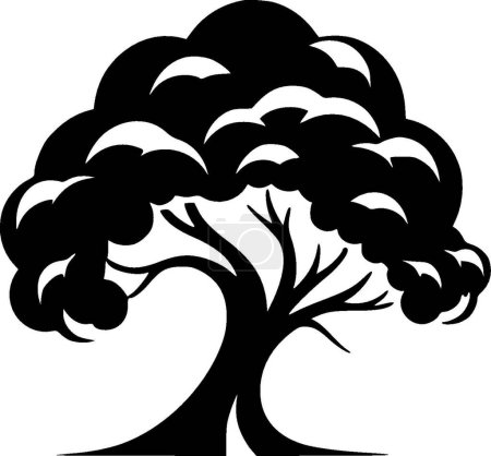 Illustration for Tree - minimalist and flat logo - vector illustration - Royalty Free Image