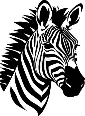 Ilustración de Cebra - silueta minimalista y simple - ilustración vectorial - Imagen libre de derechos