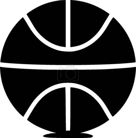 Illustration for Basketball - minimalist and simple silhouette - vector illustration - Royalty Free Image