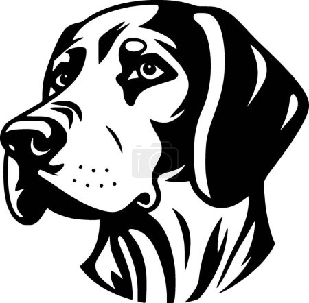 Illustration for Dalmatian - black and white vector illustration - Royalty Free Image