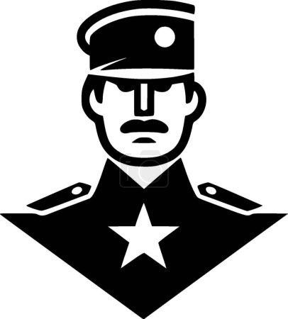 Ejército - silueta minimalista y simple - ilustración vectorial