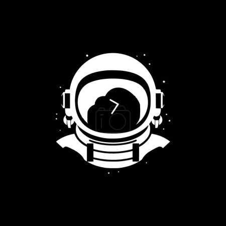 Astronauta - logo minimalista y plano - ilustración vectorial