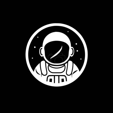 Astronauta - silueta minimalista y simple - ilustración vectorial