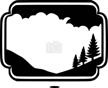 Ilustración de Frontera - logotipo vectorial de alta calidad - ilustración vectorial ideal para el gráfico de camisetas - Imagen libre de derechos