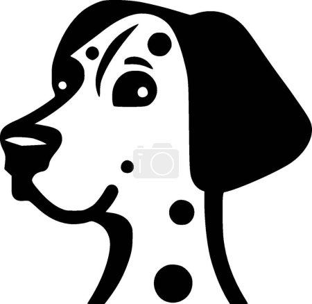 Illustration for Dalmatian - minimalist and flat logo - vector illustration - Royalty Free Image