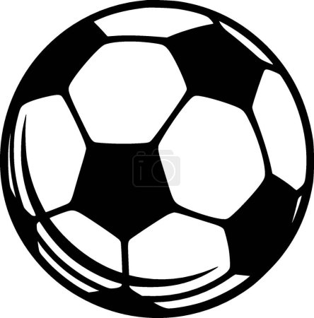 Fußball - minimalistische und einfache Silhouette - Vektorillustration