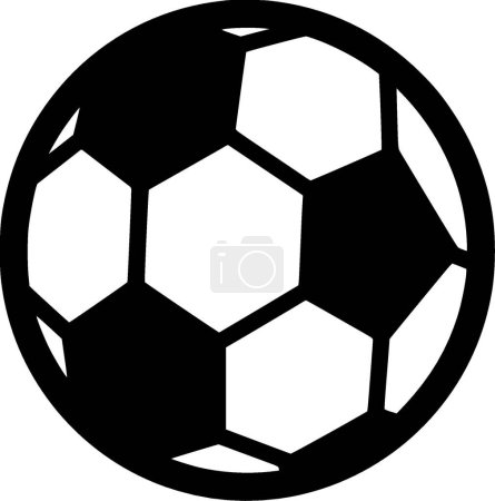 Football - minimalist and simple silhouette - vector illustration
