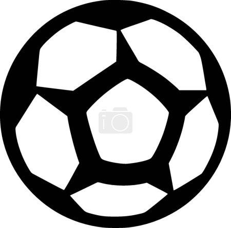 Fútbol - silueta minimalista y simple - ilustración vectorial