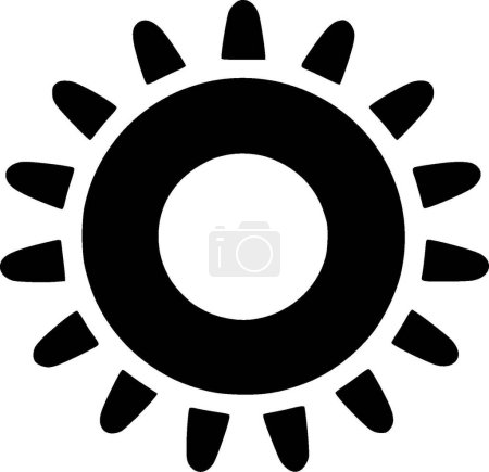 Illustration for Gear - black and white isolated icon - vector illustration - Royalty Free Image