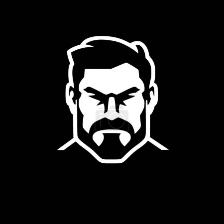 Muscle - black and white vector illustration