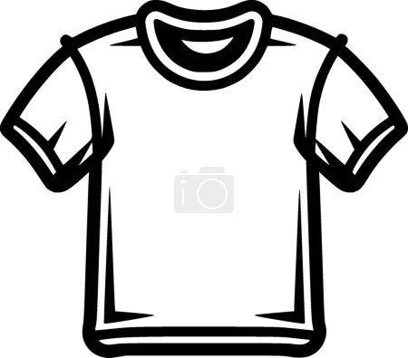 Camisa - ilustración vectorial en blanco y negro