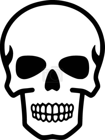 Skeleton - minimalist and flat logo - vector illustration