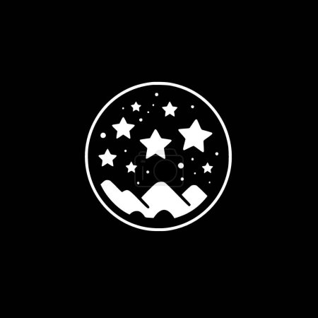 Stars - logo minimaliste et plat - illustration vectorielle