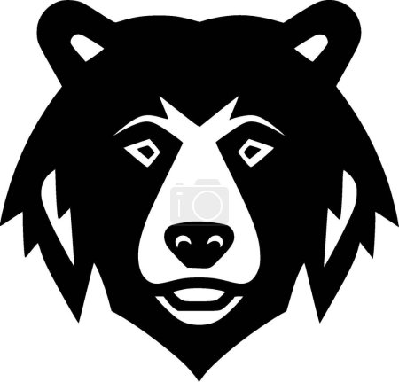 Illustration for Bear - minimalist and simple silhouette - vector illustration - Royalty Free Image