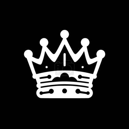 Coronación - ilustración vectorial en blanco y negro