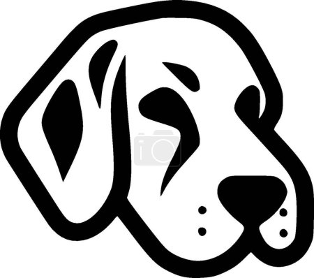 Illustration for Dalmatian - minimalist and simple silhouette - vector illustration - Royalty Free Image