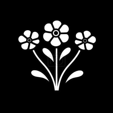 Ilustración de Flores - logo minimalista y plano - ilustración vectorial - Imagen libre de derechos