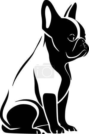 Ilustración de Bulldog francés - logo minimalista y plano - ilustración vectorial - Imagen libre de derechos