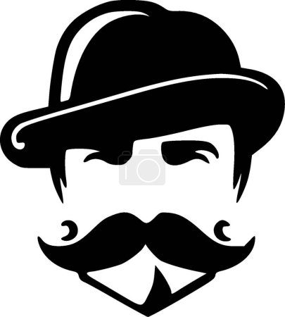 Mustache - logotipo vectorial de alta calidad - ilustración vectorial ideal para el gráfico de camisetas