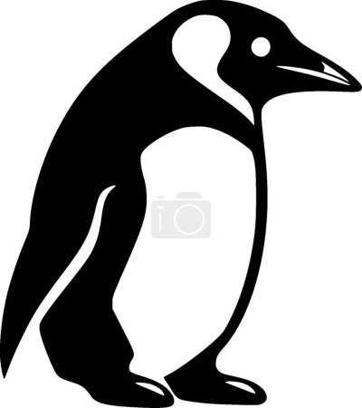 Pinguin - minimalistisches und flaches Logo - Vektorillustration