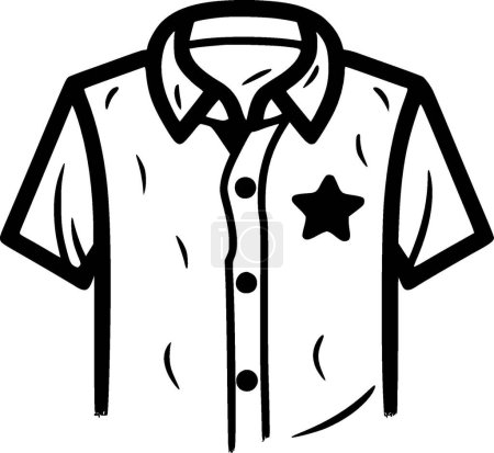 Shirt - minimalist and simple silhouette - vector illustration