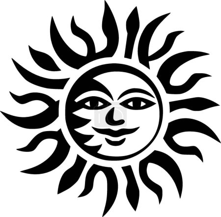 Illustration for Sun - high quality vector logo - vector illustration ideal for t-shirt graphic - Royalty Free Image
