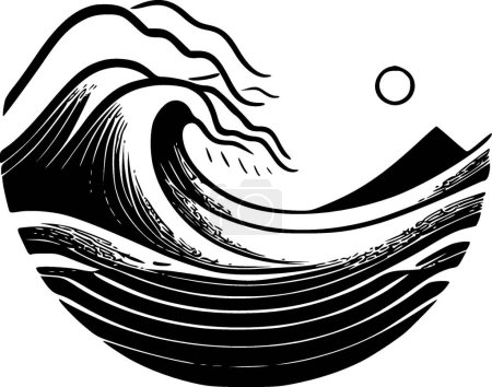 Wellen - hochwertiges Vektor-Logo - Vektor-Illustration ideal für T-Shirt-Grafik