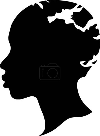 Afrique - silhouette minimaliste et simple - illustration vectorielle