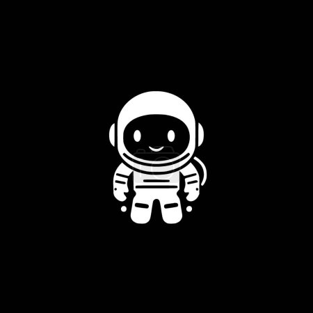 Astronaut - minimalistische und einfache Silhouette - Vektorillustration