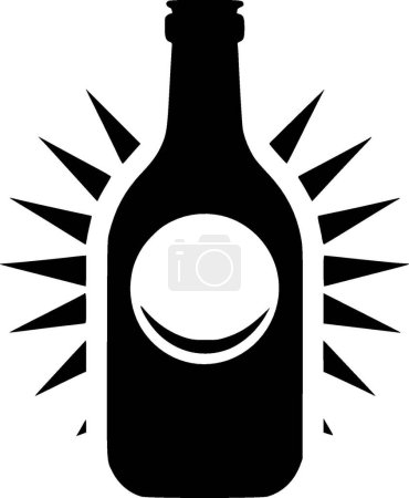 Illustration for Bottle - minimalist and simple silhouette - vector illustration - Royalty Free Image
