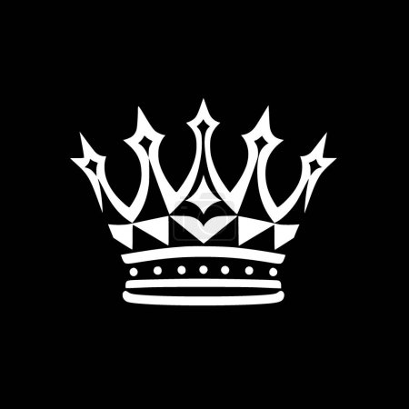 Ilustración de Corona - logo minimalista y plano - ilustración vectorial - Imagen libre de derechos